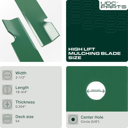 UDC Parts Mower Blades for Bad Boy 54 Inch 038-0005-00 MZ Magnum 54 MZ Rambler CZT Elite / High Lift Mulching / 3 Pack  UDC Parts Mower Blades for Bad Boy 54 Inch 038-0005-00 MZ Magnum 54 MZ Rambler CZT Elite / High Lift Mulching / 3 Pack