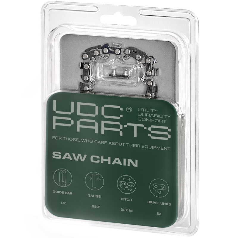 UDC Parts 14-Inch Chainsaw Chain / S52 / .050 Gauge 52 Drive Links 3/8 Pitch/Low-Vibration and Low-Kickback/Fits Echo Dolmar Ryobi Ryobi Outdoor Aftermarket Parts -  UDC Parts 14-Inch Chainsaw Chain / S52 / .050 Gauge 52 Drive Links 3/8 Pitch/Low-Vibration and Low-Kickback/Fits Echo Dolmar Ryobi