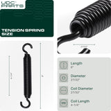 UDC Parts 08300507 Tension Spring / Replaces OEM no. 08300728 Ariens 815034 888305 888306 888308 Lawn Mower  UDC Parts 08300507 Tension Spring / Replaces OEM no. 08300728 Ariens 815034 888305 888306 888308 Lawn Mower
