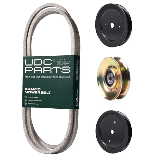 UDC Parts Mower Kit / Belt 197253 + Pulley 127783 + Pulley 129861 + Pulley 195945 / Fits Poulan Pro PB19542LT PK20H42YT MOWER PARTS - UDC Parts Mower Kit / Belt 197253 + Pulley 127783 + Pulley 129861 + Pulley 195945 / Fits Poulan Pro PB19542LT PK20H42YT