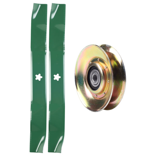 UDC Parts Mower Kit / Pulley 127783 + 2 Pack Blades 134149 / Fits Agway AG17542STA AG17542STB AG185H42STA AG22H42STA MOWER PARTS - UDC Parts Mower Kit / Pulley 127783 + 2 Pack Blades 134149 / Fits Agway AG17542STA AG17542STB AG185H42STA AG22H42STA