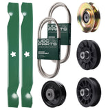 UDC Parts Mower Kit / Belt 138255 + Belt 194346 + Pulley 127783 + Pulley 532194326 + Pulley 532194327 + Pulley 532196104 + 2 Pack Blades 138497 / Fits Husqvarna LT1597 Bulk Lawn Mower Blades -  UDC Parts Mower Kit / Belt 138255 + Belt 194346 + Pulley 127783 + Pulley 532194326 + Pulley 532194327 + Pulley 532196104 + 2 Pack Blades 138497 / Fits Husqvarna LT1597
