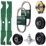 UDC Parts Mower Kit / Belt 138255 + Belt 194346 + Pulley 127783 + Pulley 532194326 + Pulley 532194327 + Pulley 532196104 + Spindle 532174356 + 2 Pack Blades 405380 / Fits Husqvarna LT1597 Bulk Lawn Mower Blades -  UDC Parts Mower Kit / Belt 138255 + Belt 194346 + Pulley 127783 + Pulley 532194326 + Pulley 532194327 + Pulley 532196104 + Spindle 532174356 + 2 Pack Blades 405380 / Fits Husqvarna LT1597