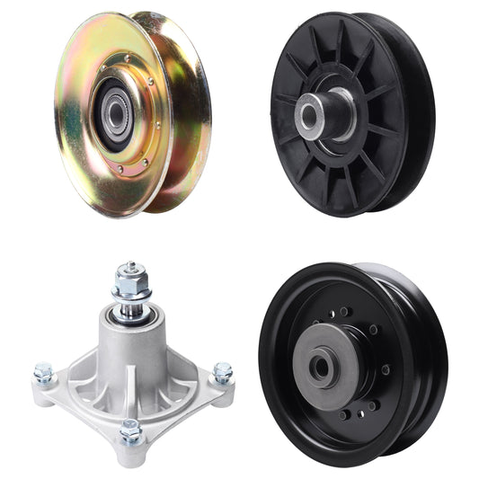 UDC Parts Mower Kit / Pulley 127783 + Pulley 532194326 + Pulley 532196104 + Spindle 532174356 / Fits Husqvarna LT1597 MOWER PARTS - UDC Parts Mower Kit / Pulley 127783 + Pulley 532194326 + Pulley 532196104 + Spindle 532174356 / Fits Husqvarna LT1597