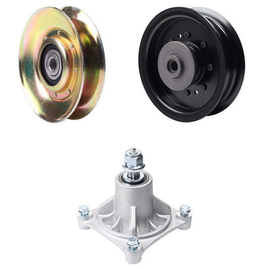 UDC Parts Mower Kit / Pulley 127783 + Pulley 532196104 + Spindle 532174356 / Fits Husqvarna LT1597 MOWER PARTS - UDC Parts Mower Kit / Pulley 127783 + Pulley 532196104 + Spindle 532174356 / Fits Husqvarna LT1597