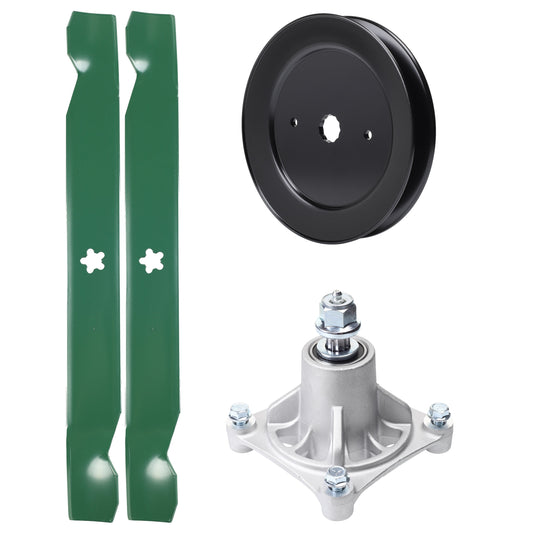 UDC Parts Mower Kit / Pulley 129861 + Spindle 532174356 + 2 Pack Blades 138971 / Fits Husqvarna LTH1542 RZ4219 RZ4619 RZ4620 RZ5422 RZ5424 YTH130 Z4218 Z4219 Z4824 Z5426 MOWER PARTS - UDC Parts Mower Kit / Pulley 129861 + Spindle 532174356 + 2 Pack Blades 138971 / Fits Husqvarna LTH1542 RZ4219 RZ4619 RZ4620 RZ5422 RZ5424 YTH130 Z4218 Z4219 Z4824 Z5426