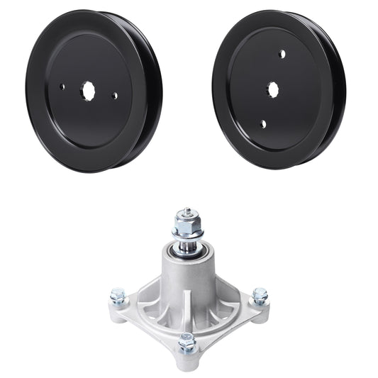 UDC Parts Mower Kit / Pulley 129861 + Pulley 195945 + Spindle 532174356 / Fits Husqvarna RZ4219 Z4218 Z4219 MOWER PARTS - UDC Parts Mower Kit / Pulley 129861 + Pulley 195945 + Spindle 532174356 / Fits Husqvarna RZ4219 Z4218 Z4219