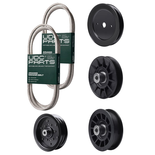 UDC Parts Mower Kit / Belt 130969 + Belt 140218 + Pulley 129861 + Pulley 532194326 + Pulley 532196106 + Pulley 532194327 / Fits Statesman SOGT26H54 MOWER PARTS - UDC Parts Mower Kit / Belt 130969 + Belt 140218 + Pulley 129861 + Pulley 532194326 + Pulley 532196106 + Pulley 532194327 / Fits Statesman SOGT26H54