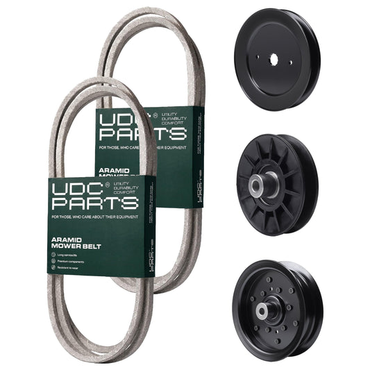 UDC Parts Mower Kit / Belt 130969 + Belt 144959 + Pulley 129861 + Pulley 532194326 + Pulley 532196106 / Fits Jonsered LT2218A2 LT2226A2 MOWER PARTS - UDC Parts Mower Kit / Belt 130969 + Belt 144959 + Pulley 129861 + Pulley 532194326 + Pulley 532196106 / Fits Jonsered LT2218A2 LT2226A2