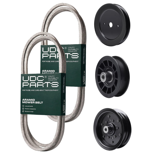 UDC Parts Mower Kit / Belt 130969 + Belt 140218 + Pulley 129861 + Pulley 532196106 + Pulley 532194327 / Fits Statesman SOGT26H54 MOWER PARTS - UDC Parts Mower Kit / Belt 130969 + Belt 140218 + Pulley 129861 + Pulley 532196106 + Pulley 532194327 / Fits Statesman SOGT26H54