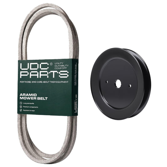 UDC Parts Mower Kit / Belt 138255 + Pulley 129861 / Fits Weed Eater HD1442A WE12542A WE12542B WE12542C WE12542D WE12542E WE12542F WE1442A WE14542A WE14542C WE14542D WE14542E WE14542F WE14542G MOWER PARTS - UDC Parts Mower Kit / Belt 138255 + Pulley 129861 / Fits Weed Eater HD1442A WE12542A WE12542B WE12542C WE12542D WE12542E WE12542F WE1442A WE14542A WE14542C WE14542D WE14542E WE14542F WE14542G