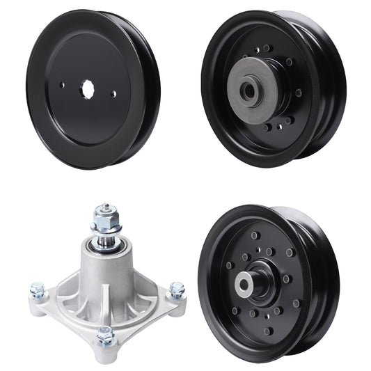 UDC Parts Mower Kit / Pulley 129861 + Pulley 532196106 + Pulley 532196104 + Spindle 532174356 / Fits Husqvarna LSZ4622 LSZ5422 LSZ5424 RZ4619 RZ4620 RZ5422 RZ5424 MOWER PARTS - UDC Parts Mower Kit / Pulley 129861 + Pulley 532196106 + Pulley 532196104 + Spindle 532174356 / Fits Husqvarna LSZ4622 LSZ5422 LSZ5424 RZ4619 RZ4620 RZ5422 RZ5424