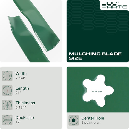 UDC Parts 134149 Mulching Blades for Craftsman 42 Inch 532134149 Husqvarna 532138971 138971 422719 YTH18542 YTA18542 YTH1542XP YTH1842 YTH22V42 YT150 YTH180 Poulan PP19A42 PO17542LT 42 Bulk Lawn Mower Blades -  UDC Parts 134149 Mulching Blades for Craftsman 42 Inch 532134149 Husqvarna 532138971 138971 422719 YTH18542 YTA18542 YTH1542XP YTH1842 YTH22V42 YT150 YTH180 Poulan PP19A42 PO17542LT 42