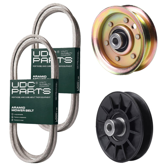UDC Parts Mower Kit / Belt 140218 + Belt 144959 + Pulley 532194326 + Pulley 173437 / Fits Husqvarna YTH2042 XP MOWER PARTS - UDC Parts Mower Kit / Belt 140218 + Belt 144959 + Pulley 532194326 + Pulley 173437 / Fits Husqvarna YTH2042 XP