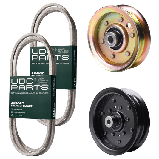 UDC Parts Mower Kit / Belt 140218 + Belt 144959 + Pulley 532196106 + Pulley 173437 / Fits Husqvarna YTH2042 XP MOWER PARTS - UDC Parts Mower Kit / Belt 140218 + Belt 144959 + Pulley 532196106 + Pulley 173437 / Fits Husqvarna YTH2042 XP