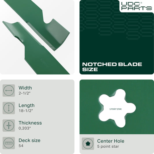 UDC Parts 532187256 Lawn Mower Blades for Husqvarna 54 Inch Z254 YTH2454 LGT2554 LGT2654 RZ5424 YTH24V54 YTH24K54 187256 187254 532187254 Craftsman Poulan / 3 Pack High Lift  UDC Parts 532187256 Lawn Mower Blades for Husqvarna 54 Inch Z254 YTH2454 LGT2554 LGT2654 RZ5424 YTH24V54 YTH24K54 187256 187254 532187254 Craftsman Poulan / 3 Pack High Lift