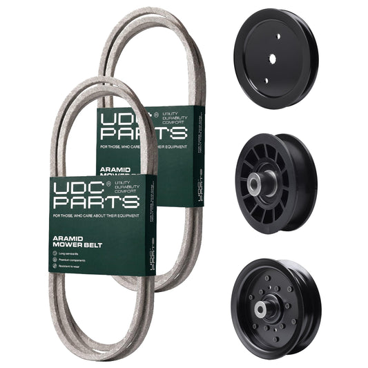 UDC Parts Mower Kit / Belt 140218 + Belt 197253 + Pulley 195945 + Pulley 532196106 + Pulley 532194327 / Fits Poulan C20H42YT MOWER PARTS - UDC Parts Mower Kit / Belt 140218 + Belt 197253 + Pulley 195945 + Pulley 532196106 + Pulley 532194327 / Fits Poulan C20H42YT