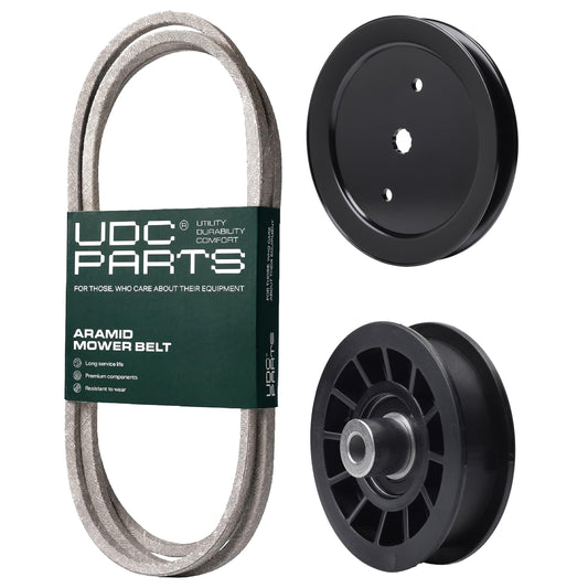 UDC Parts Mower Kit / Belt 194346 + Pulley 195945 + Pulley 532194327 / Fits Husqvarna LT1942 YT16542 YT16542T YT1942 YT1942T MOWER PARTS - UDC Parts Mower Kit / Belt 194346 + Pulley 195945 + Pulley 532194327 / Fits Husqvarna LT1942 YT16542 YT16542T YT1942 YT1942T