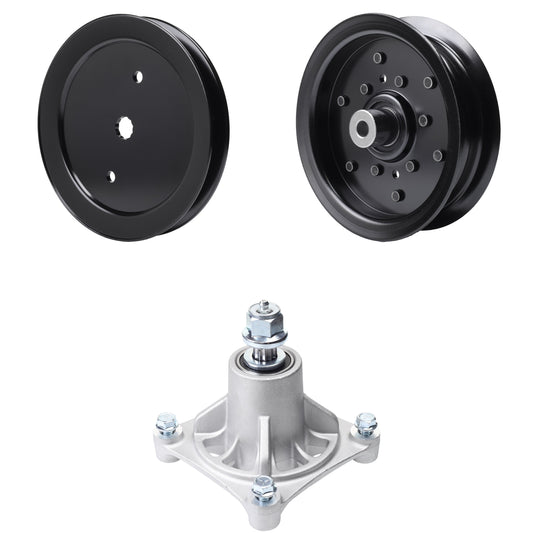 UDC Parts Mower Kit / Pulley 195945 + Pulley 532196106 + Spindle 532174356 / Fits Husqvarna RZ4219 MOWER PARTS - UDC Parts Mower Kit / Pulley 195945 + Pulley 532196106 + Spindle 532174356 / Fits Husqvarna RZ4219