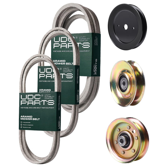 UDC Parts Mower Kit / Belt 140294 + Belt 144959 + Belt 539109243 + Pulley 127783 + Pulley 129861 + Pulley 173437 / Fits Husqvarna LTH1542 MOWER PARTS - UDC Parts Mower Kit / Belt 140294 + Belt 144959 + Belt 539109243 + Pulley 127783 + Pulley 129861 + Pulley 173437 / Fits Husqvarna LTH1542