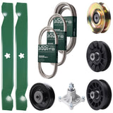 UDC Parts Mower Kit / Belt 138255 + Belt 194346 + Belt 539117245 + Pulley 127783 + Pulley 532194326 + Pulley 532194327 + Pulley 532196104 + Spindle 532174356 + 2 Pack Blades 138497 / Fits Husqvarna Bulk Lawn Mower Blades -  UDC Parts Mower Kit / Belt 138255 + Belt 194346 + Belt 539117245 + Pulley 127783 + Pulley 532194326 + Pulley 532194327 + Pulley 532196104 + Spindle 532174356 + 2 Pack Blades 138497 / Fits Husqvarna