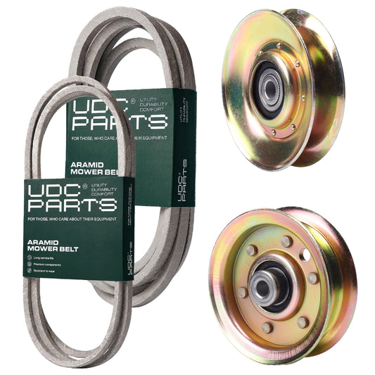 UDC Parts Mower Kit / Belt 144959 + Belt 539109243 + Pulley 127783 + Pulley 173437 / Fits Husqvarna LTH1542 MOWER PARTS - UDC Parts Mower Kit / Belt 144959 + Belt 539109243 + Pulley 127783 + Pulley 173437 / Fits Husqvarna LTH1542