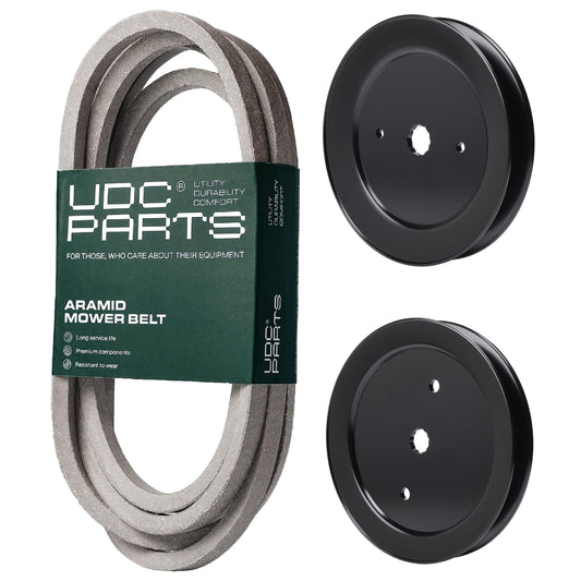 UDC Parts Mower Kit / Belt 539117245 + Pulley 195945 + Pulley 532129861 / Fits Husqvarna RZ4221BF MOWER PARTS - UDC Parts Mower Kit / Belt 539117245 + Pulley 195945 + Pulley 532129861 / Fits Husqvarna RZ4221BF