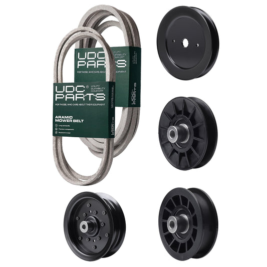 UDC Parts Mower Kit / Belt 140218 + Belt 196103 + Pulley 129861 + Pulley 532194326 + Pulley 532196106 + Pulley 532194327 / Fits Statesman SOGT26H54 MOWER PARTS - UDC Parts Mower Kit / Belt 140218 + Belt 196103 + Pulley 129861 + Pulley 532194326 + Pulley 532196106 + Pulley 532194327 / Fits Statesman SOGT26H54