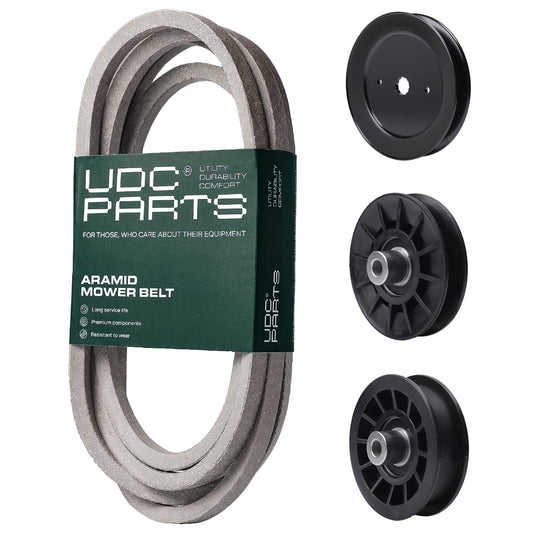 UDC Parts Mower Kit / Belt 196103 + Pulley 532129861 + Pulley 532194326 + Pulley 532194327 / Fits Husqvarna GTH3052TF MOWER PARTS - UDC Parts Mower Kit / Belt 196103 + Pulley 532129861 + Pulley 532194326 + Pulley 532194327 / Fits Husqvarna GTH3052TF
