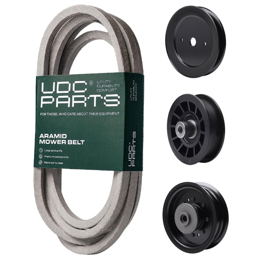 UDC Parts Mower Kit / Belt 196103 + Pulley 129861 + Pulley 532196106 + Pulley 532194327 / Fits Statesman SOGT26H54 MOWER PARTS - UDC Parts Mower Kit / Belt 196103 + Pulley 129861 + Pulley 532196106 + Pulley 532194327 / Fits Statesman SOGT26H54