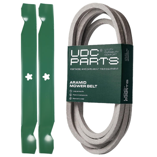 UDC Parts Mower Kit / Belt 539117245 + 2 Pack Blades 138971 / Fits Husqvarna RZ4219 RZ4221BF RZ4619 RZ4620 RZ5422 RZ5424 Bulk Lawn Mower Blades - UDC Parts Mower Kit / Belt 539117245 + 2 Pack Blades 138971 / Fits Husqvarna RZ4219 RZ4221BF RZ4619 RZ4620 RZ5422 RZ5424