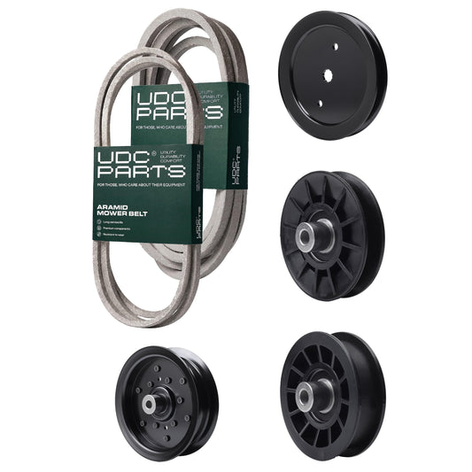 UDC Parts Mower Kit / Belt 130969 + Belt 197242 + Pulley 195945 + Pulley 532194326 + Pulley 532196106 + Pulley 532194327 / Fits Jonsered LT2320A2 MOWER PARTS - UDC Parts Mower Kit / Belt 130969 + Belt 197242 + Pulley 195945 + Pulley 532194326 + Pulley 532196106 + Pulley 532194327 / Fits Jonsered LT2320A2