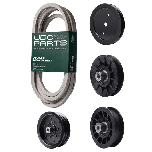 UDC Parts Mower Kit / Belt 197242 + Pulley 195945 + Pulley 532194326 + Pulley 532196106 + Pulley 532194327 / Fits Jonsered LT2320A2 MOWER PARTS - UDC Parts Mower Kit / Belt 197242 + Pulley 195945 + Pulley 532194326 + Pulley 532196106 + Pulley 532194327 / Fits Jonsered LT2320A2