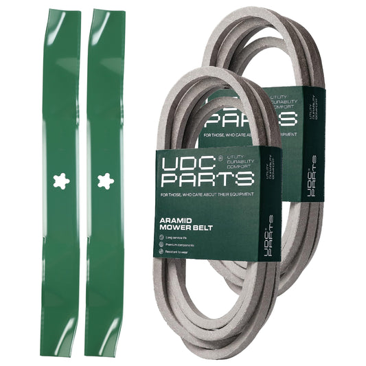 UDC Parts Mower Kit / Belt 539114557 + Belt 539117245 + 2 Pack Blades 134149 / Fits Husqvarna RZ4219 RZ4619 RZ4620 RZ5422 RZ5424 MOWER PARTS - UDC Parts Mower Kit / Belt 539114557 + Belt 539117245 + 2 Pack Blades 134149 / Fits Husqvarna RZ4219 RZ4619 RZ4620 RZ5422 RZ5424