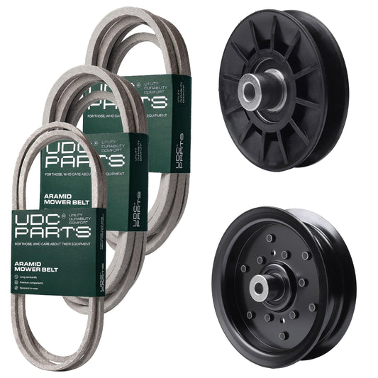 UDC Parts Mower Kit / Belt 140294 + Belt 196103 + Belt 197242 + Pulley 532194326 + Pulley 532196106 / Fits Husqvarna GTH264T MOWER PARTS - UDC Parts Mower Kit / Belt 140294 + Belt 196103 + Belt 197242 + Pulley 532194326 + Pulley 532196106 / Fits Husqvarna GTH264T