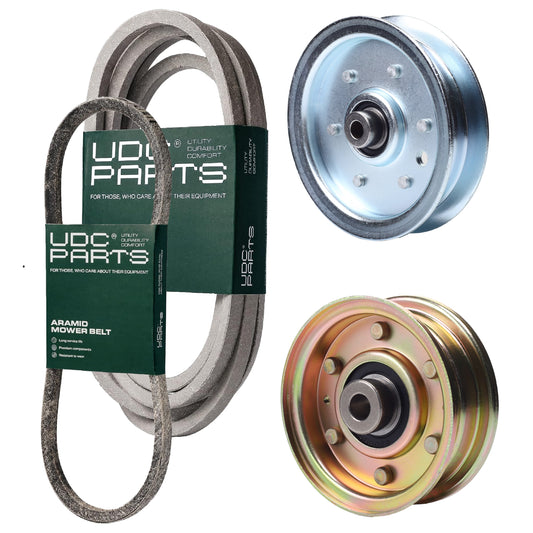 UDC Parts Mower Kit / Belt 754-04033 + Belt 754-0468 + Pulley 756-04224 + Pulley 756-1229 / Fits Huskee 608G 608H MOWER PARTS - UDC Parts Mower Kit / Belt 754-04033 + Belt 754-0468 + Pulley 756-04224 + Pulley 756-1229 / Fits Huskee 608G 608H