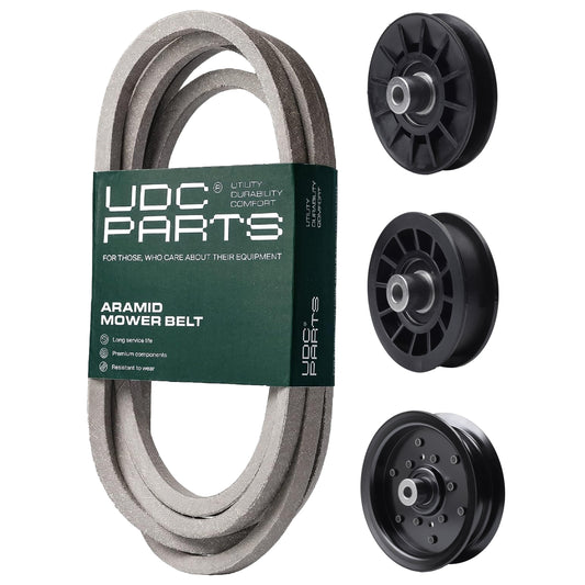 UDC Parts Mower Kit / Belt 197242 + Pulley 532194326 + Pulley 532196106 + Pulley 532194327 / Fits Poulan Pro PB22H48YT PB24H48YT PBGT22H48 MOWER PARTS - UDC Parts Mower Kit / Belt 197242 + Pulley 532194326 + Pulley 532196106 + Pulley 532194327 / Fits Poulan Pro PB22H48YT PB24H48YT PBGT22H48