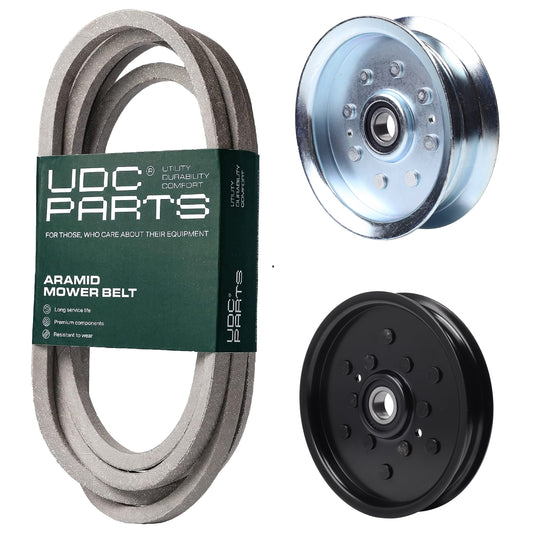 UDC Parts Mower Kit / Belt M154294 + Pulley AM106627 + Pulley GY20629 / Fits John Deere Z225 EZTrak 42 MOWER PARTS - UDC Parts Mower Kit / Belt M154294 + Pulley AM106627 + Pulley GY20629 / Fits John Deere Z225 EZTrak 42
