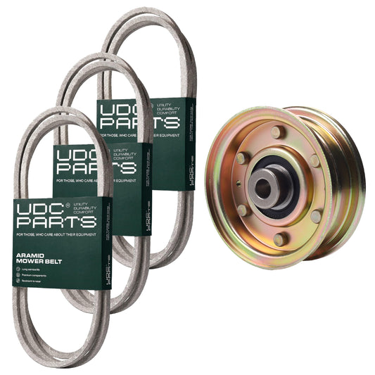 UDC Parts Mower Kit / Belt 754-04060 + Belt 754-04219 + Belt 954-04207 + Pulley 756-04224 / Fits Troy-Bilt TB2246 MOWER PARTS - UDC Parts Mower Kit / Belt 754-04060 + Belt 754-04219 + Belt 954-04207 + Pulley 756-04224 / Fits Troy-Bilt TB2246