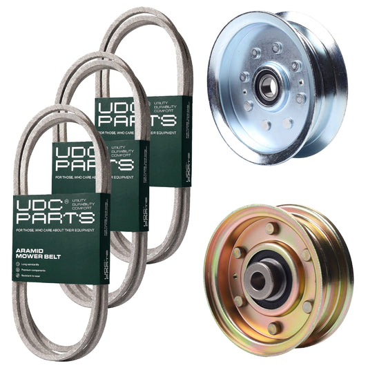 UDC Parts Mower Kit / Belt 754-04060 + Belt 754-04219 + Belt 954-04207 + Pulley 756-04224 + Pulley GY20629 / Fits Troy-Bilt TB2246 MOWER PARTS - UDC Parts Mower Kit / Belt 754-04060 + Belt 754-04219 + Belt 954-04207 + Pulley 756-04224 + Pulley GY20629 / Fits Troy-Bilt TB2246