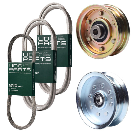UDC Parts Mower Kit / Belt 754-04219 + Belt 754-0467 + Belt 754-0468 + Pulley 756-04224 + Pulley GY20629 / Fits Troy-Bilt Horse MOWER PARTS - UDC Parts Mower Kit / Belt 754-04219 + Belt 754-0467 + Belt 754-0468 + Pulley 756-04224 + Pulley GY20629 / Fits Troy-Bilt Horse