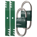 UDC Parts Mower Kit / Belt GX20006 + Belt GX20072 + 2 Pack Blades GX22151 / Fits John Deere Bulk Lawn Mower Blades -  UDC Parts Mower Kit / Belt GX20006 + Belt GX20072 + 2 Pack Blades GX22151 / Fits John Deere