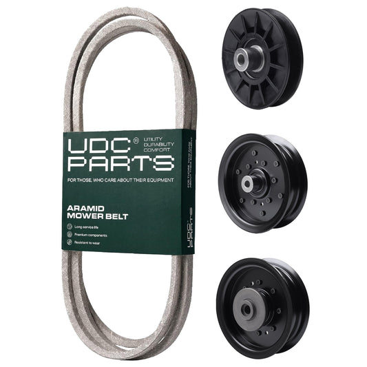 UDC Parts Mower Kit / Belt 130969 + Pulley 532194326 + Pulley 532196104 + Pulley 532196106 / Fits Poulan Pro PB23H48LGT PB23H48YT PBGT22H48 PP22V48 PPLGT2248 MOWER PARTS - UDC Parts Mower Kit / Belt 130969 + Pulley 532194326 + Pulley 532196104 + Pulley 532196106 / Fits Poulan Pro PB23H48LGT PB23H48YT PBGT22H48 PP22V48 PPLGT2248