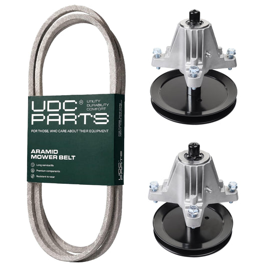 UDC Parts Mower Kit / Belt 754-04060 + Spindle 618-06989 + Spindle 918-06991 / Fits Troy-Bilt TB46 Hydro MOWER PARTS - UDC Parts Mower Kit / Belt 754-04060 + Spindle 618-06989 + Spindle 918-06991 / Fits Troy-Bilt TB46 Hydro