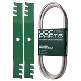 UDC Parts Mower Kit / Belt GX20072 + 2 Pack Blades GX22151 / Fits John Deere Bulk Lawn Mower Blades -  UDC Parts Mower Kit / Belt GX20072 + 2 Pack Blades GX22151 / Fits John Deere