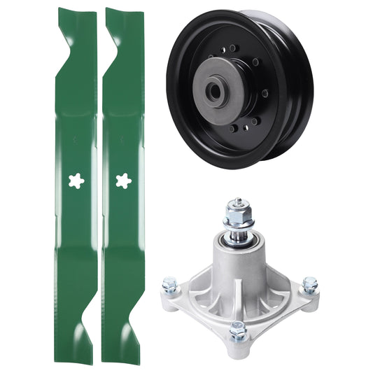 UDC Parts Mower Kit / Pulley 532196104 + Spindle 532174356 + 2 Pack Blades 405380 / Fits Poulan Pro 461ZX PP46SZ PPX46Z PX46Z MOWER PARTS - UDC Parts Mower Kit / Pulley 532196104 + Spindle 532174356 + 2 Pack Blades 405380 / Fits Poulan Pro 461ZX PP46SZ PPX46Z PX46Z