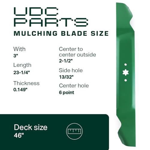 942-04244A Mower Blades Replacement for Cub Cadet 46 Inch XT1 LT46 LTX1045 LTX 1046 942-04290 942-04290A RZT L46 XT2 Craftsman T240 942-04244 Troy Bilt 742-04290/Mulching 6 Point Star 2 Pack Aftermarket Columbia Lawn Mower Parts - 942-04244A Mower Blades Replacement for Cub Cadet 46 Inch XT1 LT46 LTX1045 LTX 1046 942-04290 942-04290A RZT L46 XT2 Craftsman T240 942-04244 Troy Bilt 742-04290/Mulching 6 Point Star 2 Pack