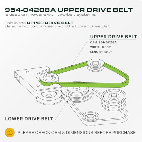 954-04208A, 954-04208 Mower Drive Belt Replacement for Craftsman LT2000 | Troy-Bilt Bronco & More | Aramid Cord Products - 954-04208A, 954-04208 Mower Drive Belt Replacement for Craftsman LT2000 | Troy-Bilt Bronco & More | Aramid Cord