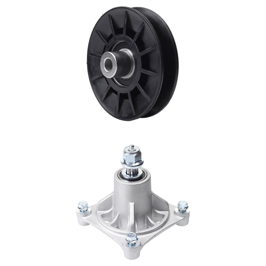 UDC Parts Mower Kit / Pulley 532194326 + Spindle 532174356 / Fits Husqvarna LT1597 MOWER PARTS - UDC Parts Mower Kit / Pulley 532194326 + Spindle 532174356 / Fits Husqvarna LT1597