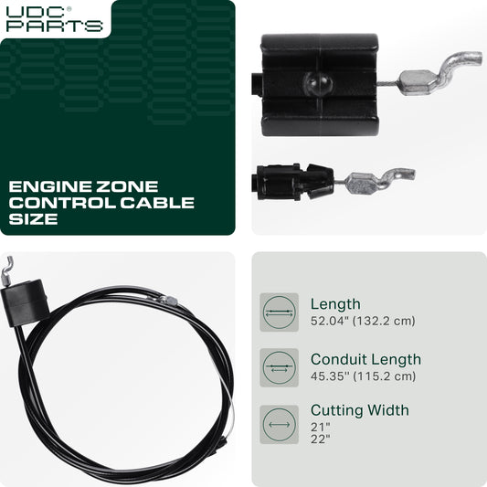 UDC Parts 532176556 176556 Engine Zone Control Cable for Craftsman 532162778 162778 Husqvarna Poulan Weed Eater 180817 Walk Behind Lawn Mowers MOWER PARTS -  UDC Parts 532176556 176556 Engine Zone Control Cable for Craftsman 532162778 162778 Husqvarna Poulan Weed Eater 180817 Walk Behind Lawn Mowers